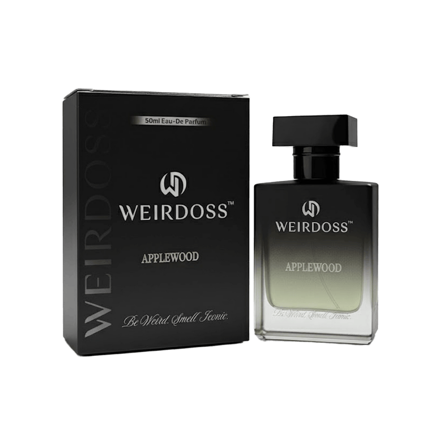 WEIRDOSSE perfume bottle and packaging on a white background