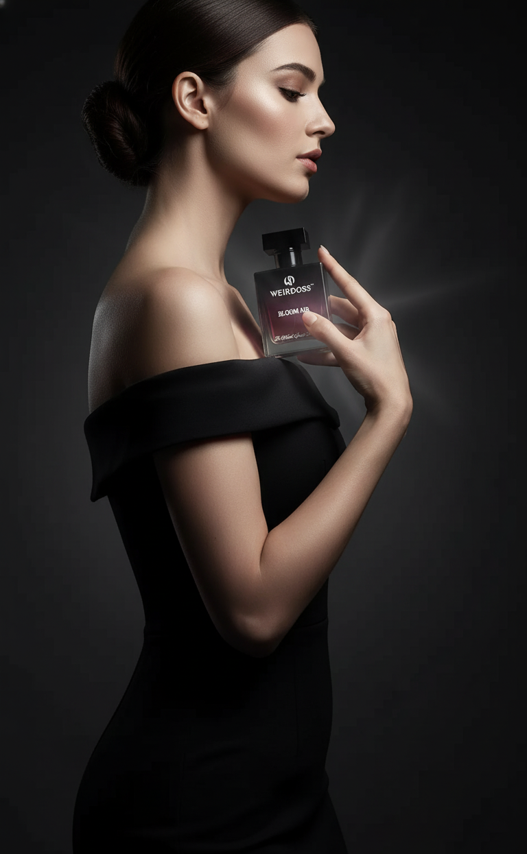 women holding weirdoss womens perfume