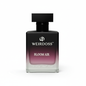 Black perfume bottle with 'Weirdoss Bloom Air' label on a white background